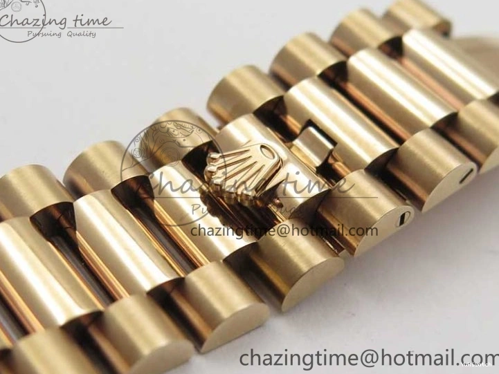 on 904 228239 Day-Date Version Dial President Stick Markers A2836 Bracelet RG RG RG New BP Dial 40mm 0313